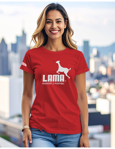Dámské tričko Lama 01 Original červené