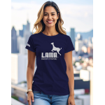 Dámské tričko Lama 01 Original modrá tmavá XXL