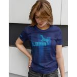 Dámské tričko Lama 03 modrá tmavá M