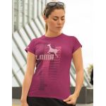 Dámské tričko Lama 03 fuchsia S