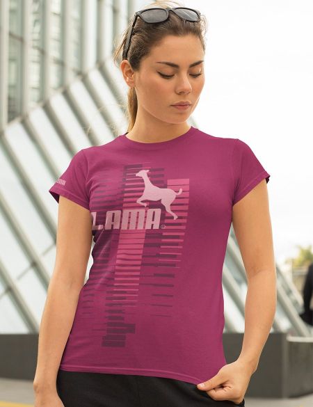 Dámské tričko Lama 03 fuchsia