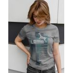 Dámské tričko Lama 03 grey melange S