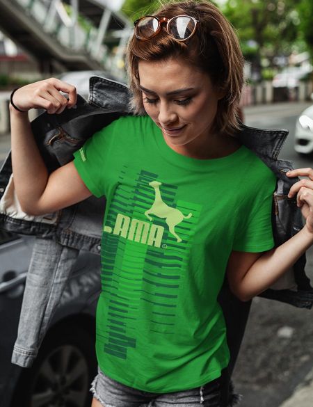 Dámské tričko Lama 03 kelly green