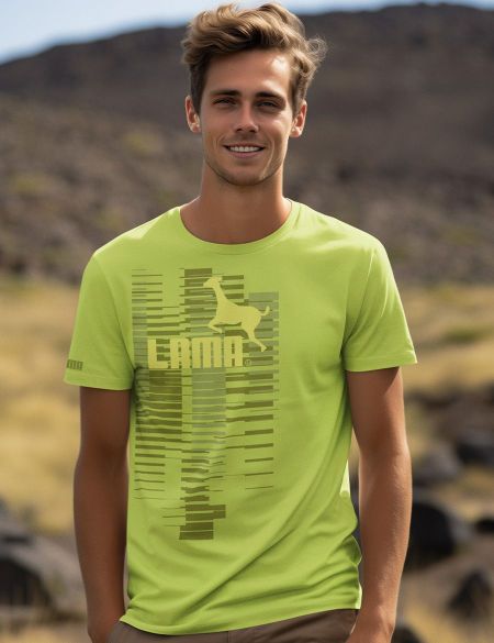 Pánské tričko Lama 03 apple green