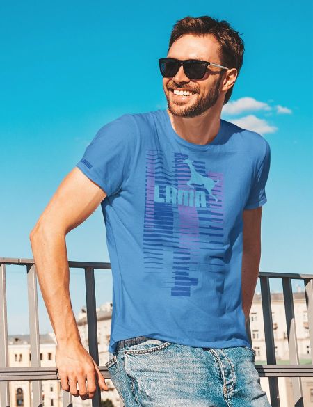 Pánské tričko Lama 03 aqua