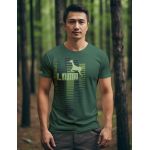 Pánské tričko Lama 03 láhvově zelená XXL