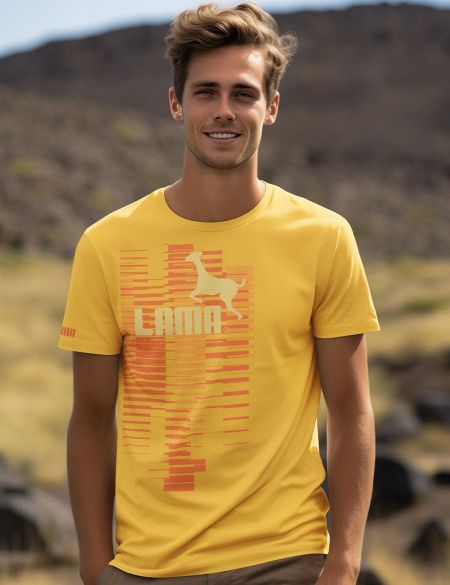 Pánské tričko Lama 03 žlutá