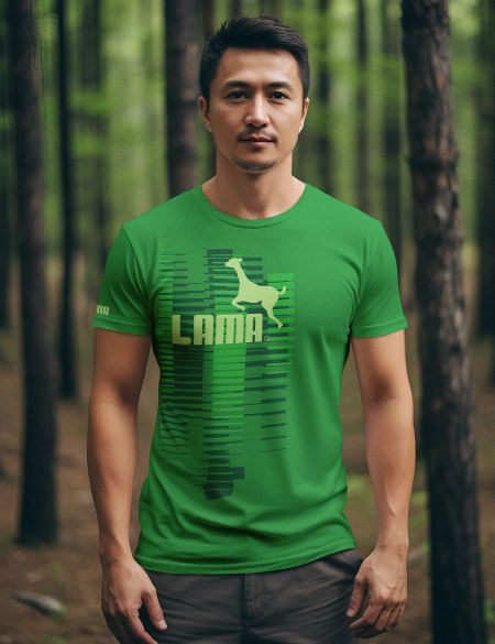 Pánské tričko Lama 03 zelená