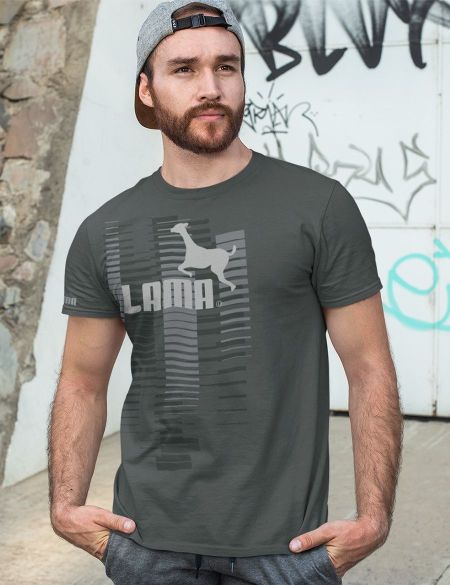 Pánské tričko Lama 03 mouse grey