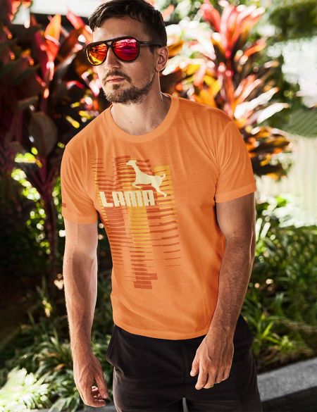 Pánské tričko Lama 03 orange
