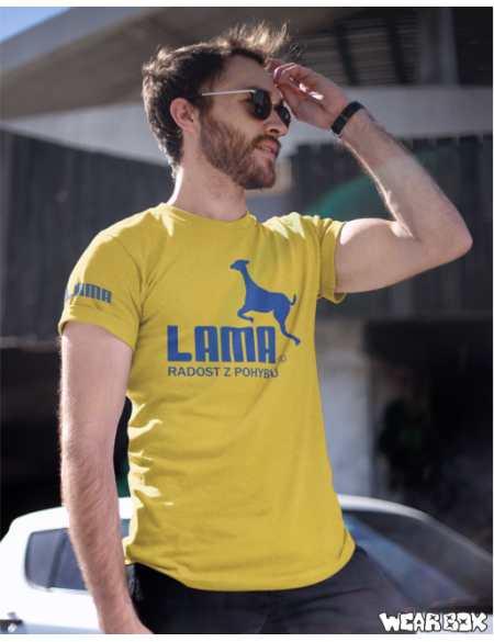Pánské triko Lama original žluté XL