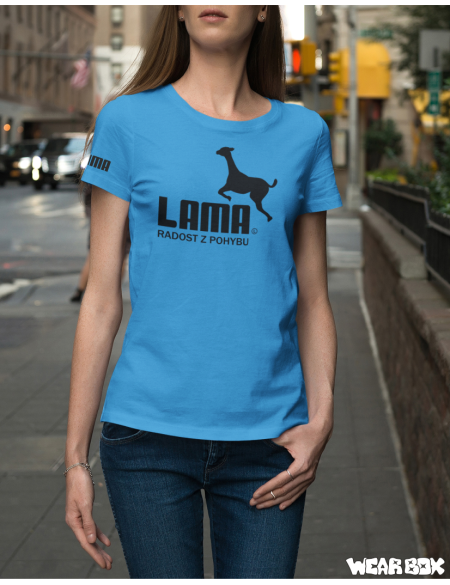 Dámské triko Lama original modré Aqua XL