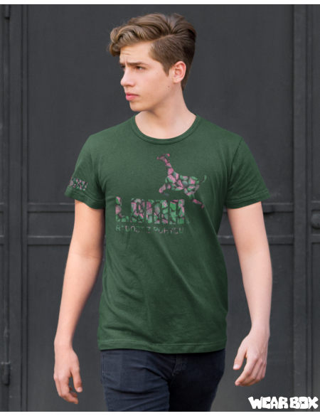 Pánské triko Lama basic color láhvově zelené XL
