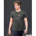Pánské triko Lama basic color tmavě šedé S