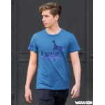 Pánské triko Lama basic color modré aqua XL