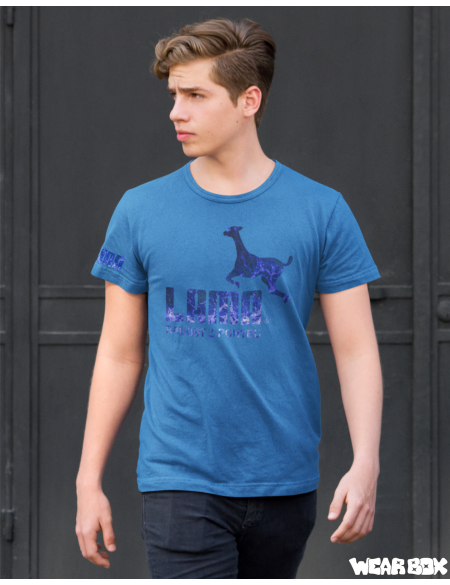 Pánské triko Lama basic color modré aqua XL