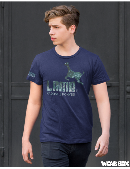 Pánské triko Lama basic color tmavě modré M
