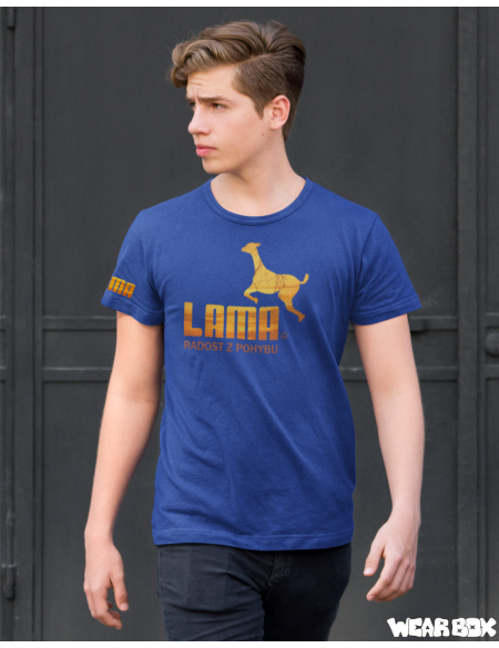 Pánské triko Lama basic color modré S