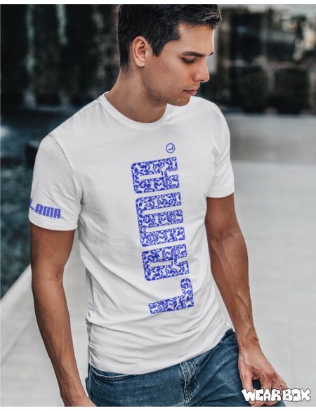 Pánské triko Lama velký nápis bílé