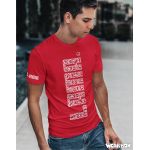 Pánské tričko Lama 02 velký nápis červená M