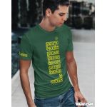 Pánské tričko Lama 02 velký nápis láhvově zelená L