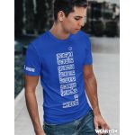 Pánské tričko Lama 02 velký nápis modrá XL