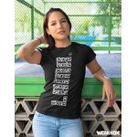 Dámské triko Lama 02 velký nápis černá S