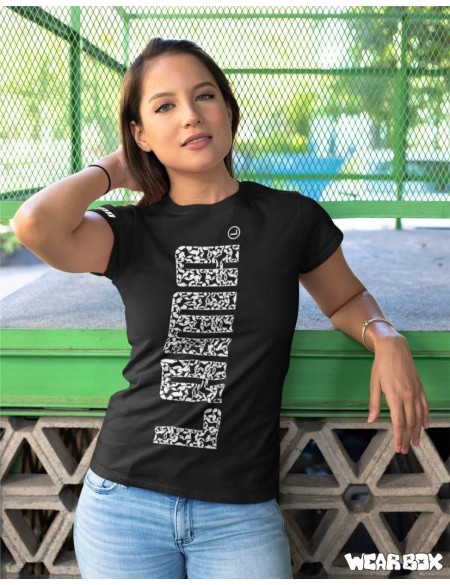 Dámské triko Lama velký nápis černé S