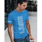 Pánské tričko Lama 02 velký nápis aqua XXL