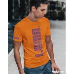 Pánské tričko Lama 02 velký nápis oranžová L