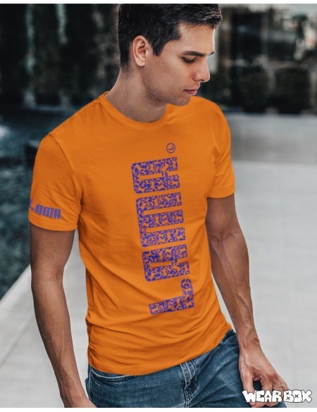 Pánské triko Lama velký oranžové XL