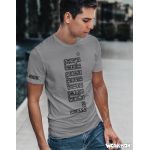 Pánské tričko Lama 02 velký nápis grey melange S