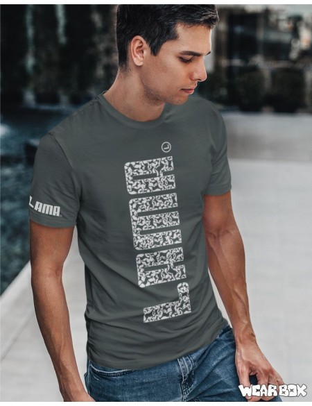 Pánské triko Lama velký  tmavě šedé L