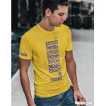 Pánské tričko Lama 02 velký nápis žlutá XXL