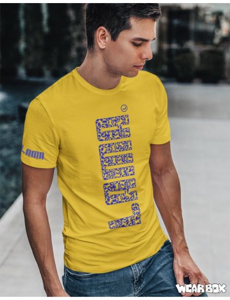 Pánské triko Lama velký žluté
