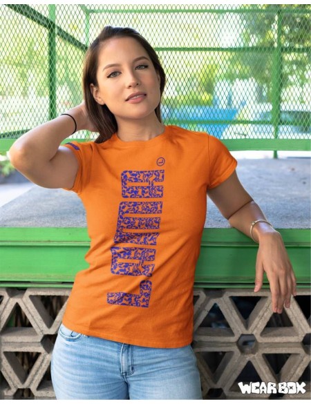 Dámské triko Lama velký oranžové S